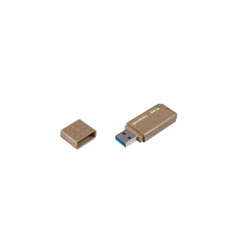USB-mälupulk GOODRAM UME3 64 GB, USB Type-A 3.2 Gen 1, lugemine 60 MB/s, kirjutamine 20 MB/s, pruun