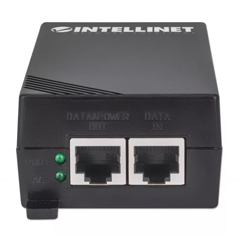 Intellinet Gigabit High-Power PoE+ Injector, 1 x 30 W Port, IEEE 802.3at/af Compliant, plastik Housing