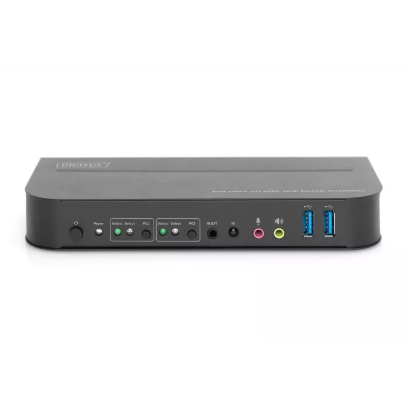 DIGITUS KVM-lüliti - 2x1 HDMI, HDMI Out, USB, 4Kx2K@60Hz