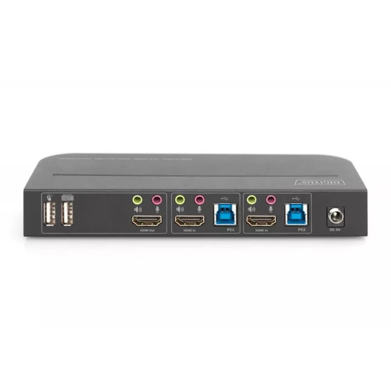 DIGITUS KVM-lüliti - 2x1 HDMI, HDMI Out, USB, 4Kx2K@60Hz