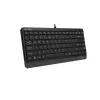 Juhtmega USB-klaviatuur A4Tech FStyler FK11 — kompaktne standardpaigutus, inglise keel, 12 kiirklahvi, randmetugi, 1,5 m kaabel