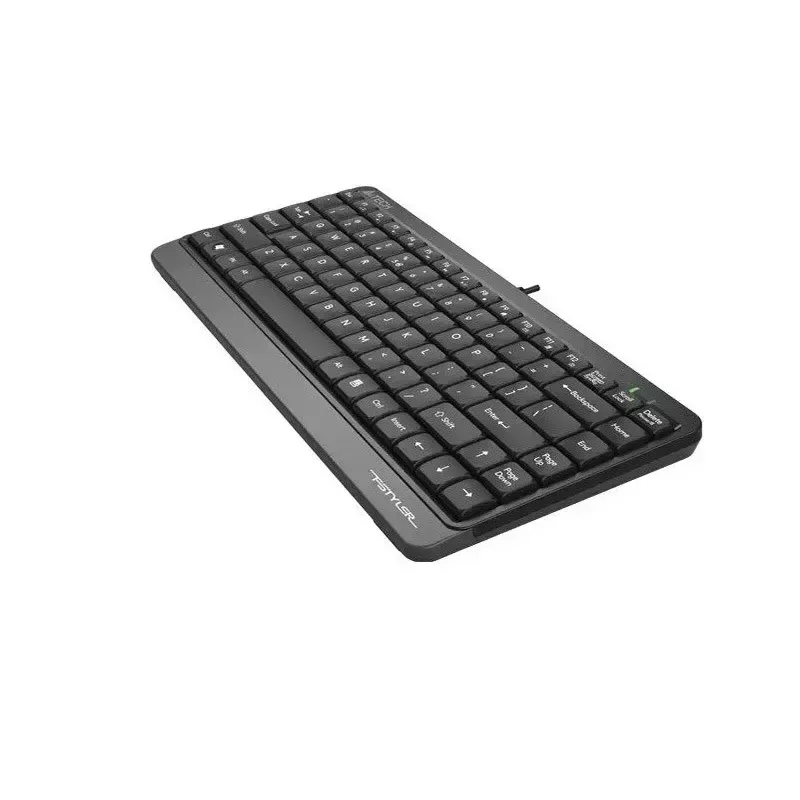 Juhtmega USB-klaviatuur A4Tech FStyler FK11 — kompaktne standardpaigutus, inglise keel, 12 kiirklahvi, randmetugi, 1,5 m kaabel