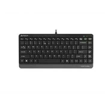 Juhtmega USB-klaviatuur A4Tech FStyler FK11 — kompaktne standardpaigutus, inglise keel, 12 kiirklahvi, randmetugi, 1,5 m kaabel