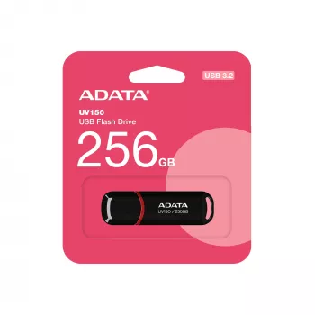 ADATA UV150 USB-mälupulk 256 GB USB Type-A 3.2 Gen 1 (3.1 Gen 1) Must