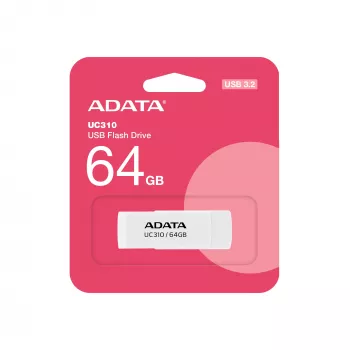 ADATA UC310 USB-mälupulk 64 GB USB-tüüpi A 3.2 Gen 1 (3.1 Gen 1) valge