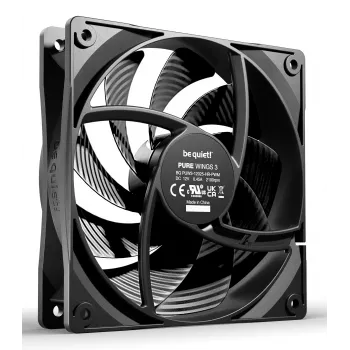 be quiet! Pure Wings 3 120mm PWM high-speed Arvutikorpuse ventilaator 12 cm Must 1 tk