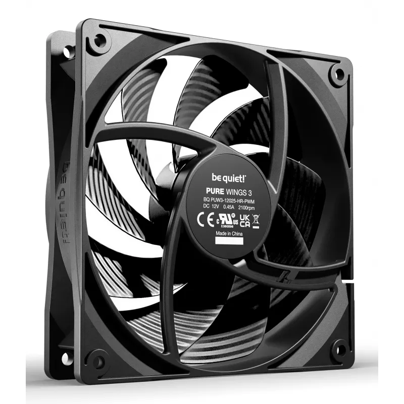 be quiet! Pure Wings 3 120mm PWM high-speed Arvutikorpuse ventilaator 12 cm Must 1 tk