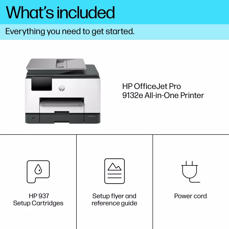 HP OfficeJet Pro 9132e traadita mitmeotstarbeline värviprinter, Instant Ink; kahepoolne printimine