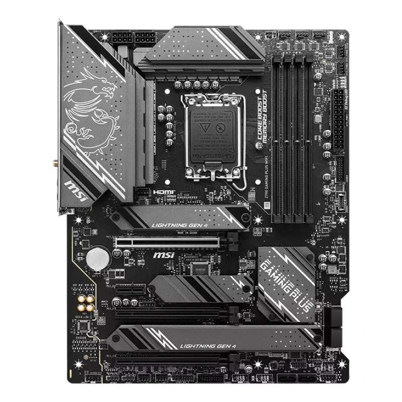 Emaplaat MSI Z790 GAMING PLUS WIFI — Intel Z790, LGA 1700 ATX, DDR5, 4x M.2, 2.5Gb LAN, Wi‑Fi 6, BT 5.3
