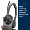 HP Poly Voyager 4320 UC Stereo USB-A Peakomplekt +BT700 USB-A Adapter +Laadimisalus