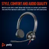 HP Poly Mustwire 3325 Stereo Microsoft Teams Certified USB-C Headset +3.5mm Plug +USB-C/A Adapter