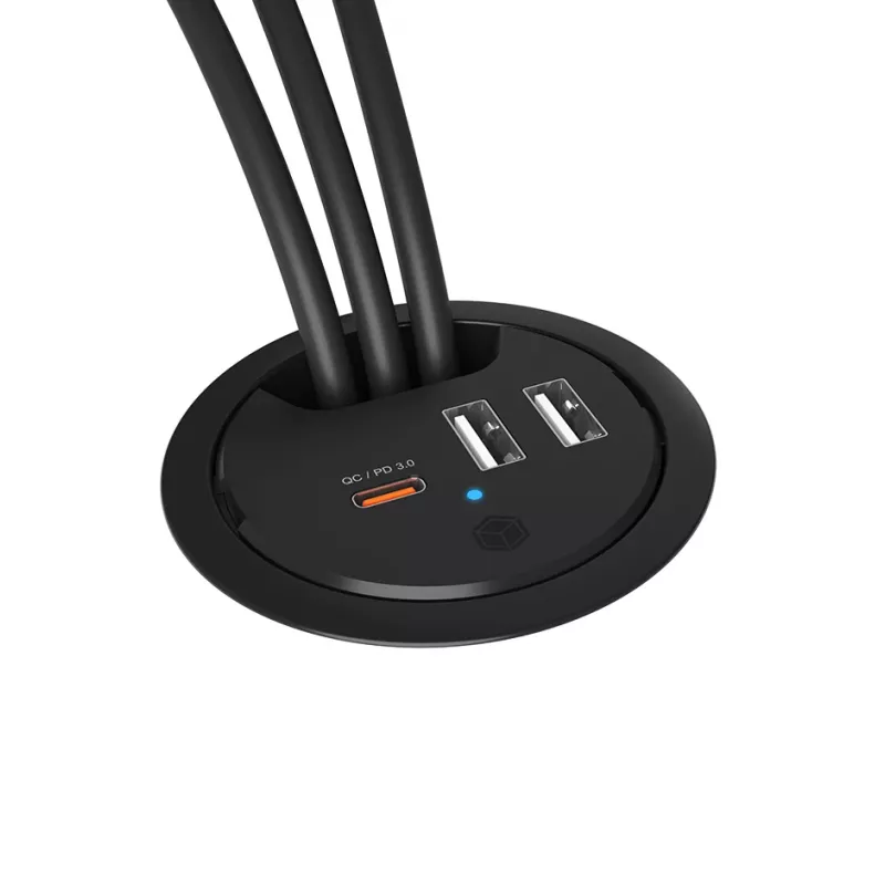 ICY BOX Lauasisene USB-laadija, Power Delivery ja Quick Charge'iga
