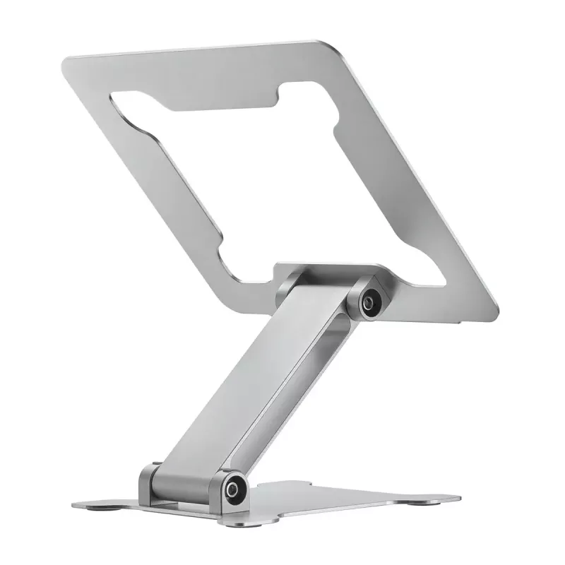 Sülearvutilaud Gembird NBS-D1-03 hõbe alumiiniumist kuni 39,6 cm (15,6 tolli), kokkupandav, kõrgus 60 mm, maksimaalne koormus 5 kg