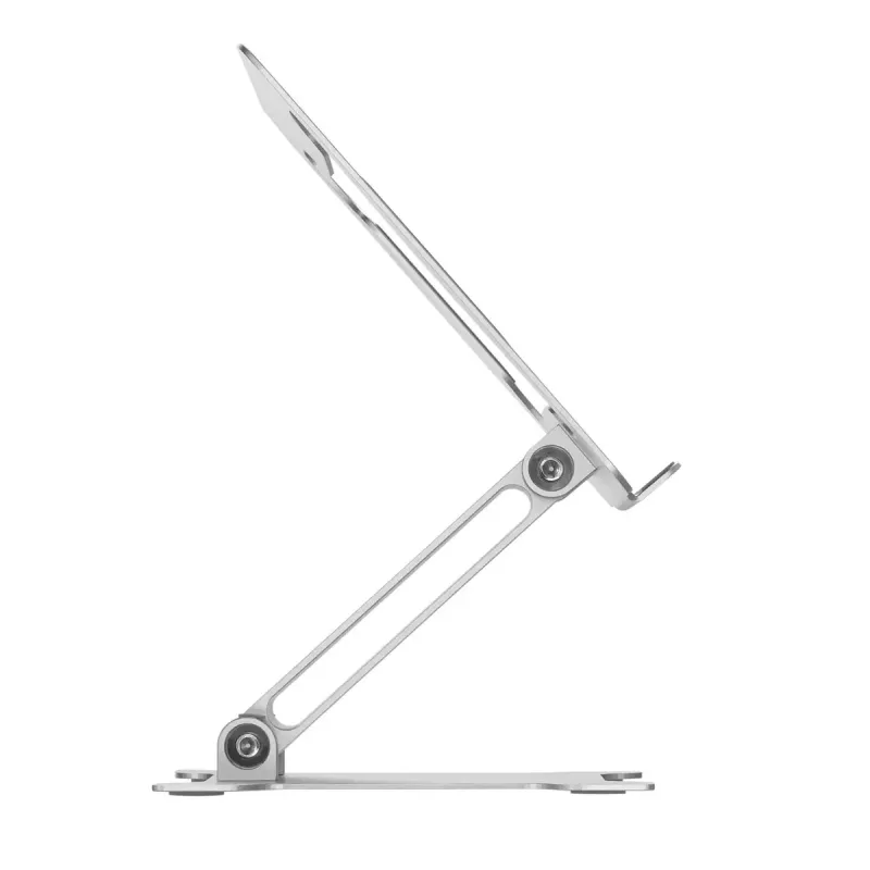 Sülearvutilaud Gembird NBS-D1-03 hõbe alumiiniumist kuni 39,6 cm (15,6 tolli), kokkupandav, kõrgus 60 mm, maksimaalne koormus 5 kg