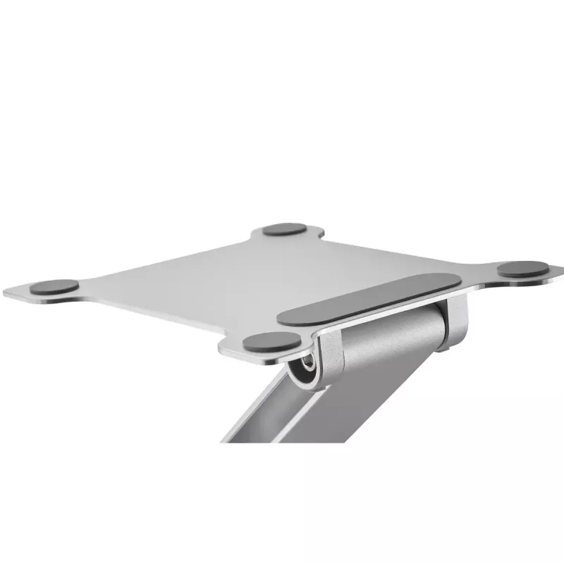 Sülearvutilaud Gembird NBS-D1-03 hõbe alumiiniumist kuni 39,6 cm (15,6 tolli), kokkupandav, kõrgus 60 mm, maksimaalne koormus 5 kg