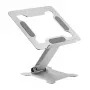 Sülearvutilaud Gembird NBS-D1-03 hõbe alumiiniumist kuni 39,6 cm (15,6 tolli), kokkupandav, kõrgus 60 mm, maksimaalne koormus 5 kg