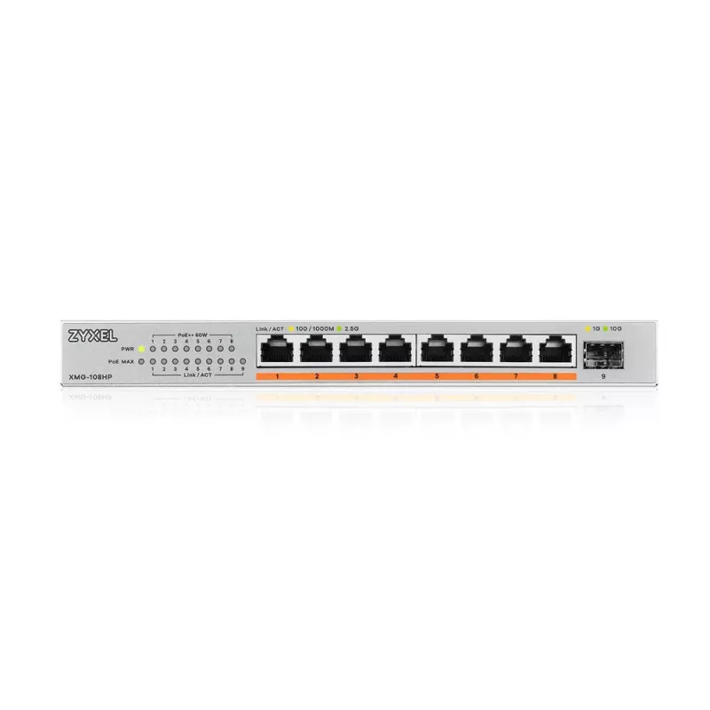 Zyxel XMG-108HP Haldamata 2.5G Ethernet (100/1000/2500) Power over Ethernet (PoE)