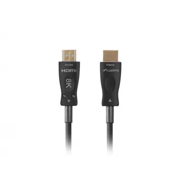 HDMI kaabel LANBERG CA-HDMI-30FB-0100-BK 10 m, HDMI Type A 2.1, 48 Gbit/s, 144 Hz, HDR, ARC, Ethernet
