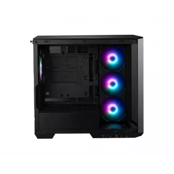 PC korpus MSI MAG PANO M100R PZ Micro Tower Must — microATX/ITX, külgaken, multi-LED, 39 cm GPU, USB-C