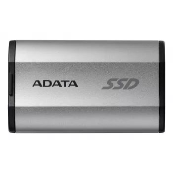 ADATA SD810 500 GB USB USB-C USB 3.2 Gen 2x2 Must, Hõbedane