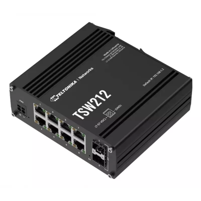 TELTONIKA TSW212 Hallatav PoE+ Gigabit Ethernet lüliti (8 porti + 2 Sfp)