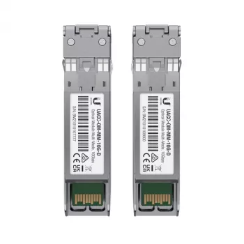 Võrgutransiiveri moodul UBIQUITI UACC-OM-MM-10G-D-2, 10 Gbit/s, multimoodne 850 nm, LC, 2 tk pakendis