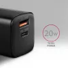 Seinalaadija Axagon ACU-PQ20 QC3.0 PD USB-C 20W Must
