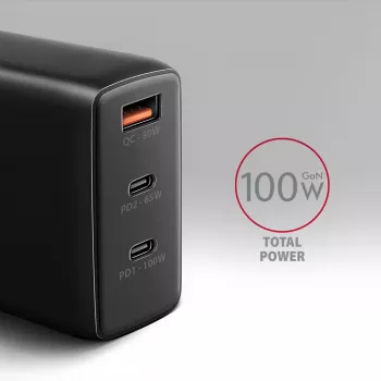 Axagon ACU-DPQ100 PD3.0 & QC 4+ KOLME VÄLJUNDIGA seinaklaadija 100W