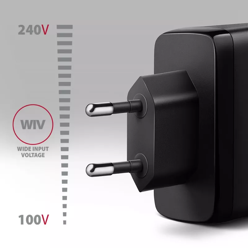 Axagon ACU-DPQ100 PD3.0 & QC 4+ KOLME VÄLJUNDIGA seinaklaadija 100W