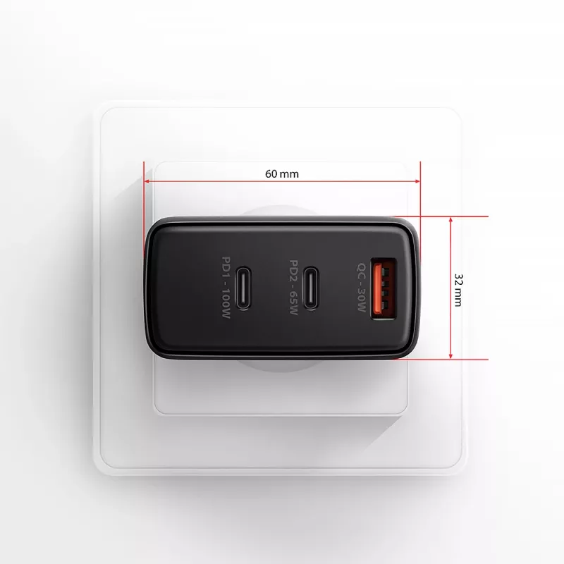 Axagon ACU-DPQ100 PD3.0 & QC 4+ KOLME VÄLJUNDIGA seinaklaadija 100W
