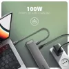 Axagon HMC-10HLS, USB 5Gbps jaotur, 4x USB-A, HDMI 4k/60Hz, RJ-45, SD/microSD, PD 100W