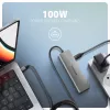 Axagon HMC-5H USB 5 Gbps jaotur, 3x USB-A, HDMI 4k/30Hz, PD 100W, 100 cm USB-C kaabel