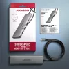 Axagon HMC-5H USB 5 Gbps jaotur, 3x USB-A, HDMI 4k/30Hz, PD 100W, 100 cm USB-C kaabel