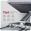 Axagon HMC-STND mitmepordiline USB-C 5Gbps jaotur ja alumiiniumist alus sülearvutitele. HDMI 4k/60Hz, GLAN, PD ja 3 USB-A porti. USB-C kaabel 60 cm.
