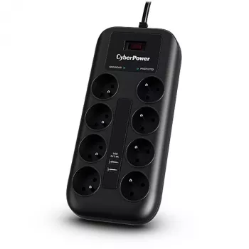 CyberPower Tracer III P0820SUF0-FR liigpingekaitse Must 8 vahelduvvoolu pistikupesa 200–250 V 1,8 m
