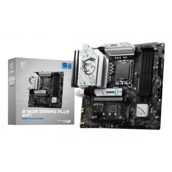 Emaplaat MSI B760M GAMING PLUS WIFI – Intel B760, LGA 1700, micro ATX, DDR5, 4 DIMM, Wi‑Fi 6E, 2,5 Gb LAN