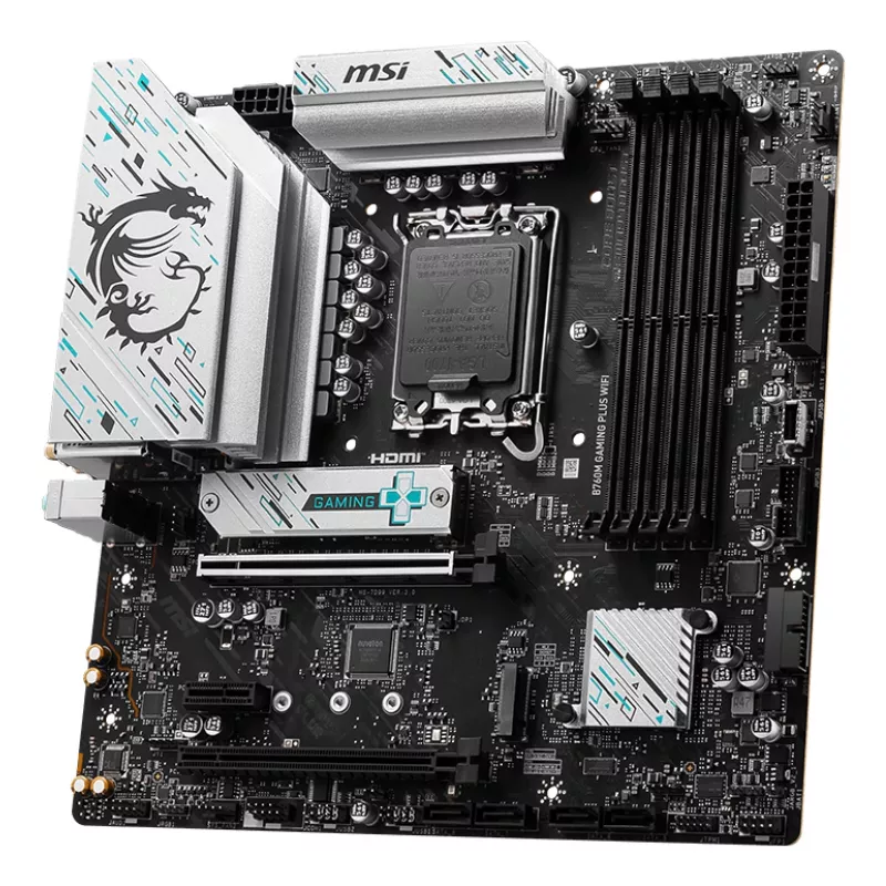 Emaplaat MSI B760M GAMING PLUS WIFI – Intel B760, LGA 1700, micro ATX, DDR5, 4 DIMM, Wi‑Fi 6E, 2,5 Gb LAN