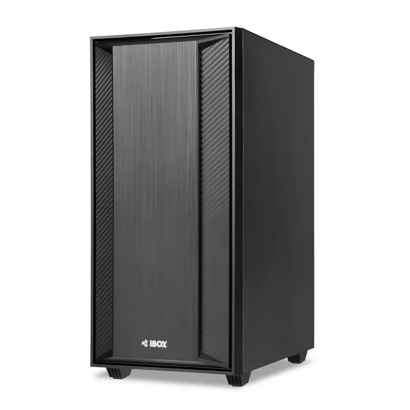 PC korpus IBOX CETUS 906 Midi Tower Must — ATX/mATX, 460×210×350 mm, 29 cm GPU, 7 draivi, RGB ventilaatorid
