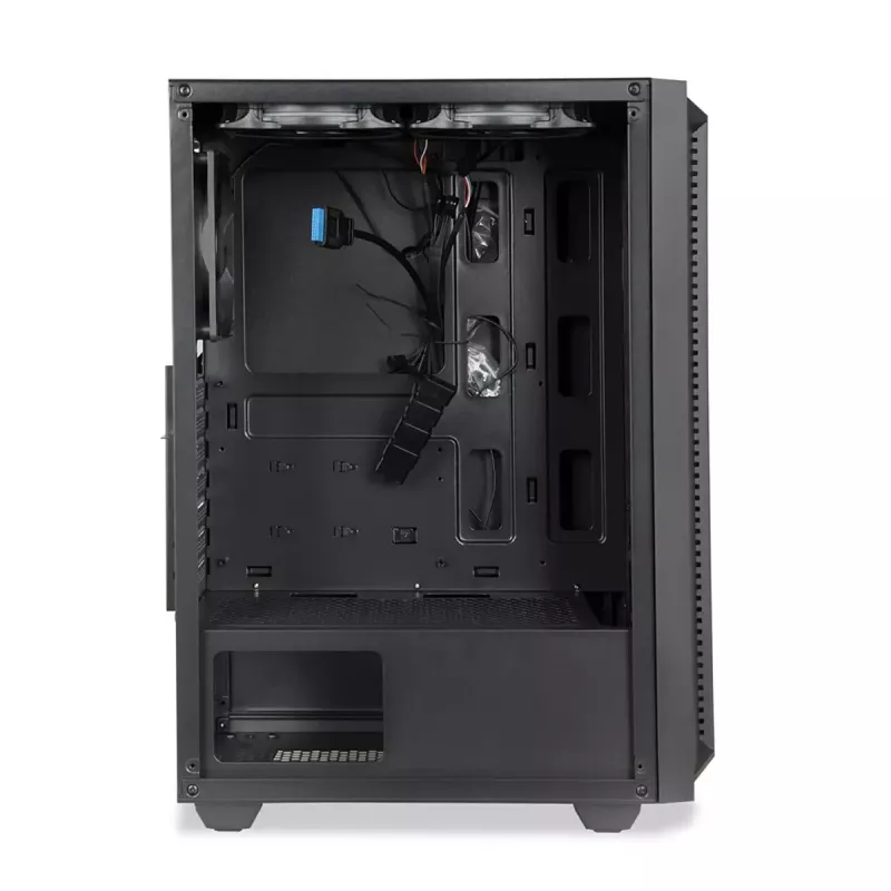 PC korpus IBOX CETUS 906 Midi Tower Must — ATX/mATX, 460×210×350 mm, 29 cm GPU, 7 draivi, RGB ventilaatorid