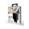 GEMBIRD USB kiirlaadija - Type A & C 2-pordiline 20W - Must