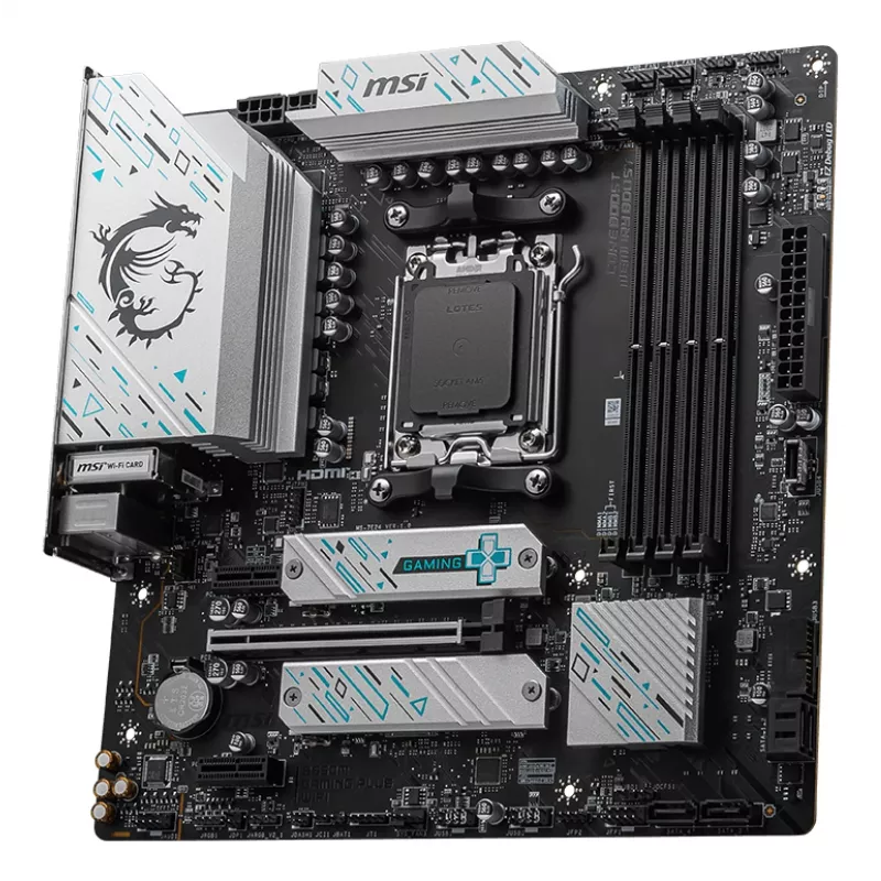MSI B650M GAMING PLUS WIFI emaplaat AMD B650 pesa AM5 mikro-ATX