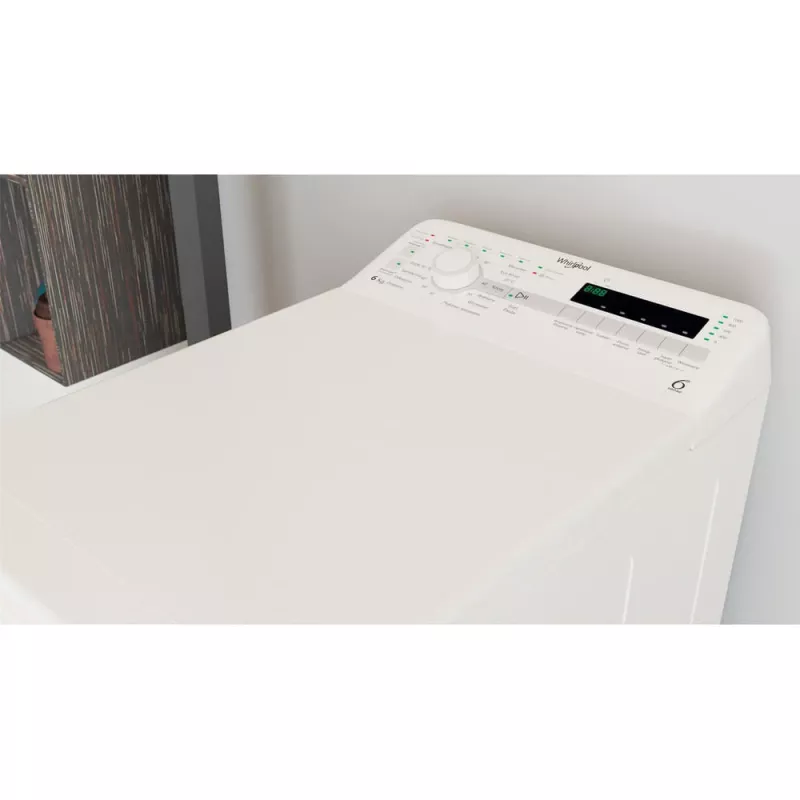 Whirlpool NTDLR 6040S PL/N pesumasin, pealtlaetav, 6 kg, 951 p/min, valge