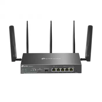 TP-Link Omada 4G+ Cat6 AX3000 Gigabit VPN ruuter, Wi-Fi 6 (802.11ax), kahesageduslik (2,4 GHz / 5 GHz), Ethernet LAN, 4G, must, laua-/postiruuter