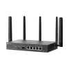 TP-Link Omada 4G+ Cat6 AX3000 Gigabit VPN ruuter, Wi-Fi 6 (802.11ax), kahesageduslik (2,4 GHz / 5 GHz), Ethernet LAN, 4G, must, laua-/postiruuter