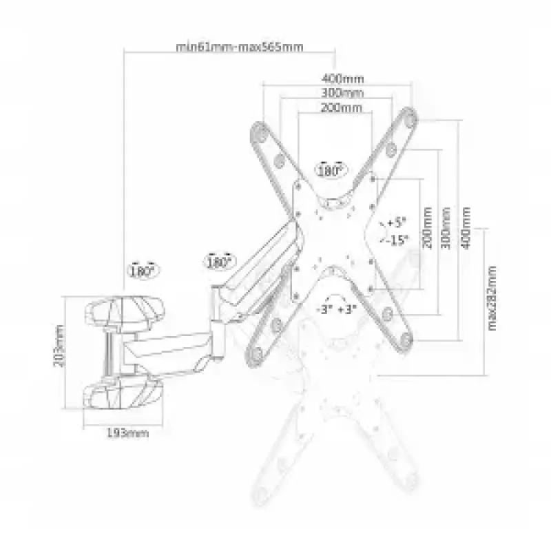 Seinakinnitus ART RAMT AR-84G telerikinnitus/alus
