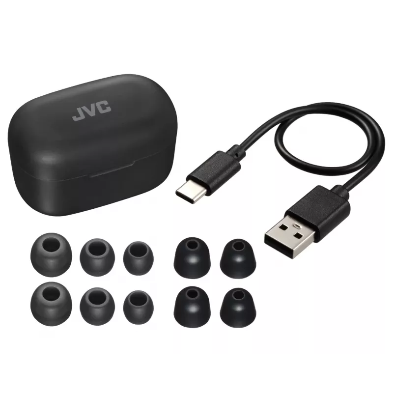 JVC HA-A25T kõrvaklapid True Wireless Stereo (TWS) kõrvasisesed kõned/muusika Bluetooth must
