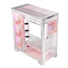 PC-korpus MODECOM Volcano SPACE APEX ARGB MIDI Tower Valge — teras, külgaken, ARGB ventilaatorid, USB-C
