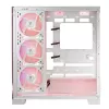 PC-korpus MODECOM Volcano SPACE APEX ARGB MIDI Tower Valge — teras, külgaken, ARGB ventilaatorid, USB-C