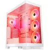 PC-korpus MODECOM Volcano SPACE APEX ARGB MIDI Tower Valge — teras, külgaken, ARGB ventilaatorid, USB-C