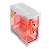 PC-korpus MODECOM Volcano SPACE APEX ARGB MIDI Tower Valge — teras, külgaken, ARGB ventilaatorid, USB-C